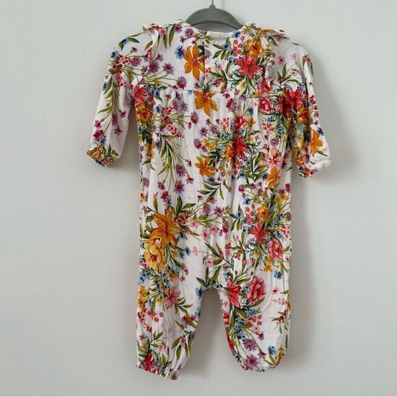 Angel Dear One piece outfit 0-3m floral fall long sleeve bamboo soft - Picture 3 of 3